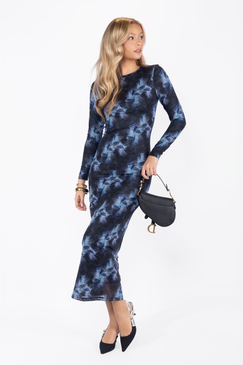 Lyra Dress (Blue) - Glamourous Grace