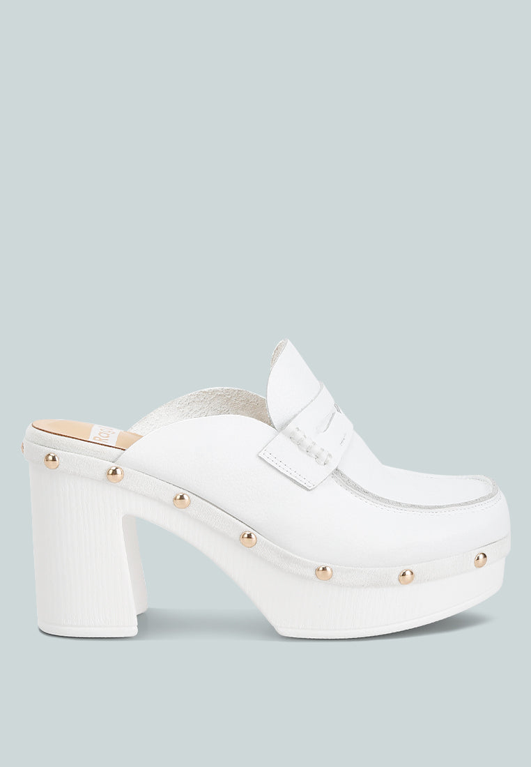 Lyrac Recycled Leather Platform Clogs - Glamourous Grace