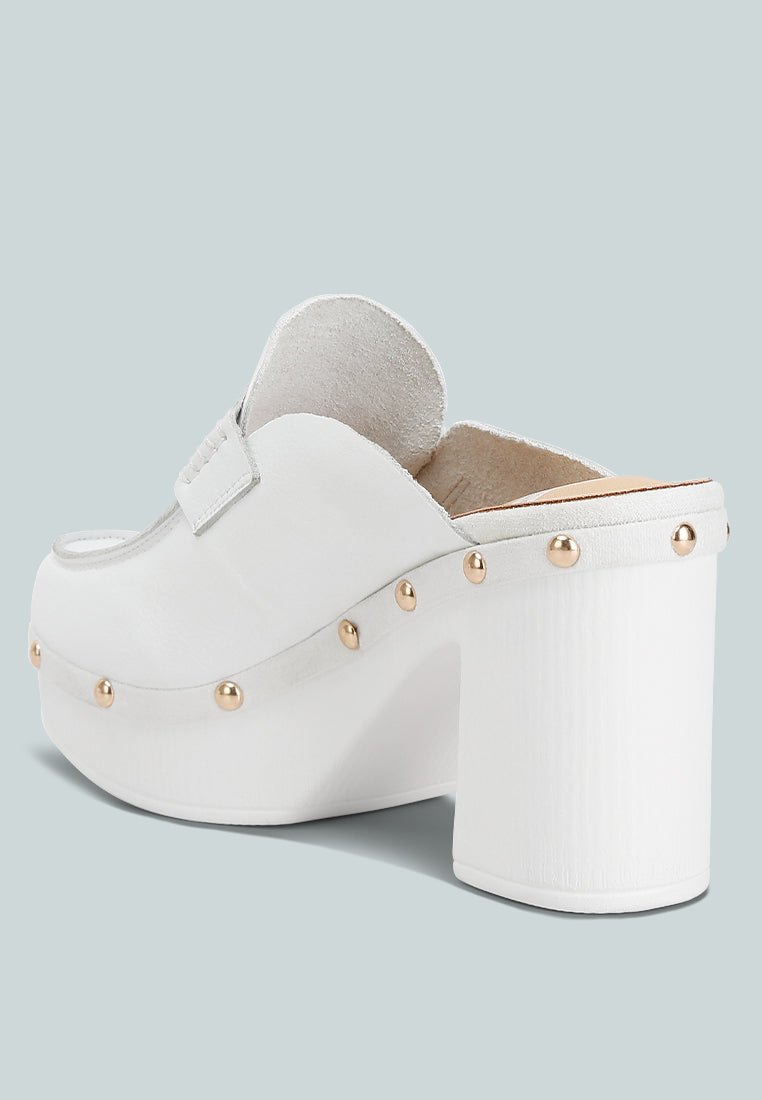 Lyrac Recycled Leather Platform Clogs - Glamourous Grace