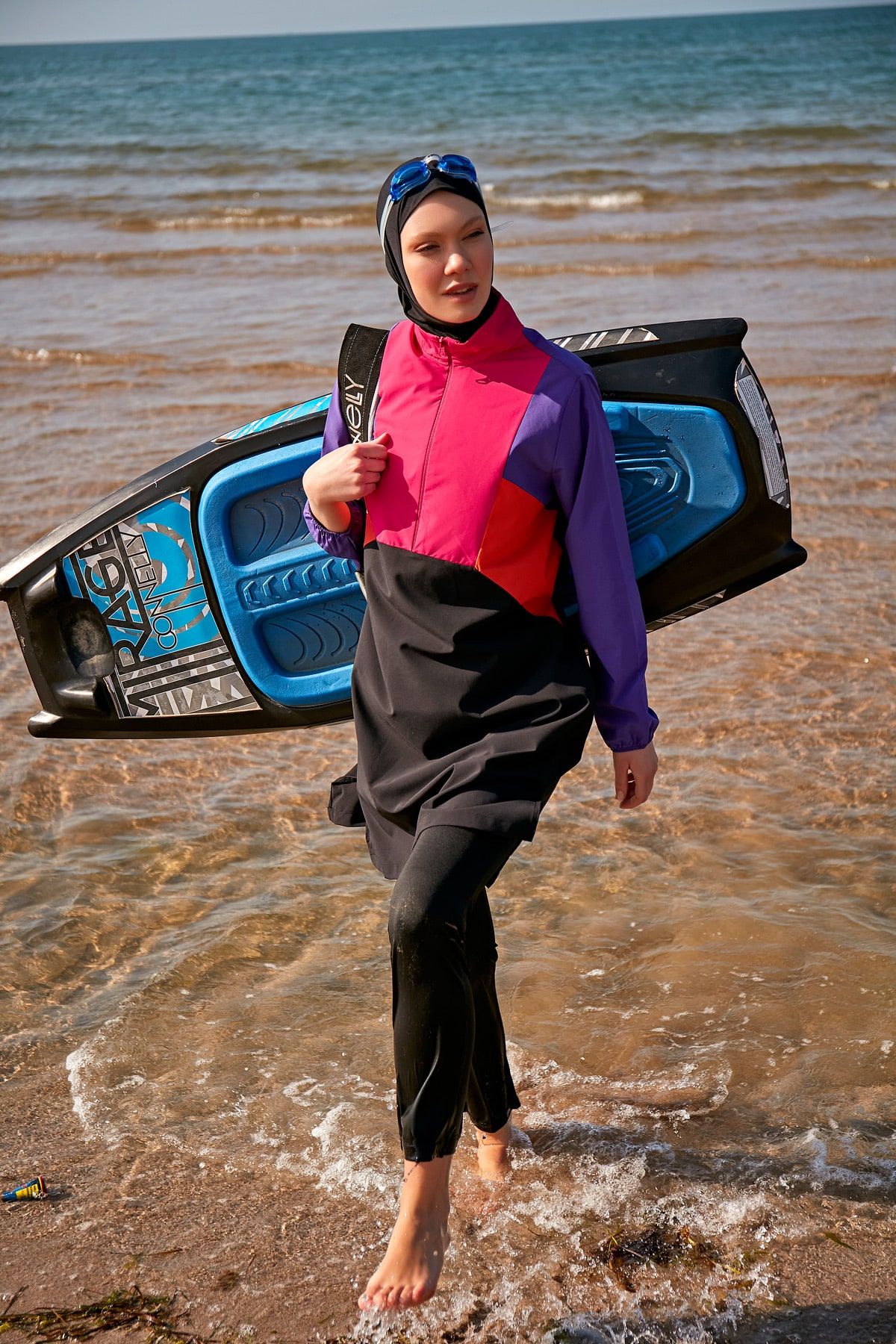 Woven Black Half Coverage Swimsuit M2312 Marina Modest