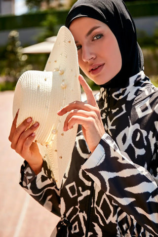 Patterned Full Coverage Modest Swimsuit R2303 - Glamourous Grace