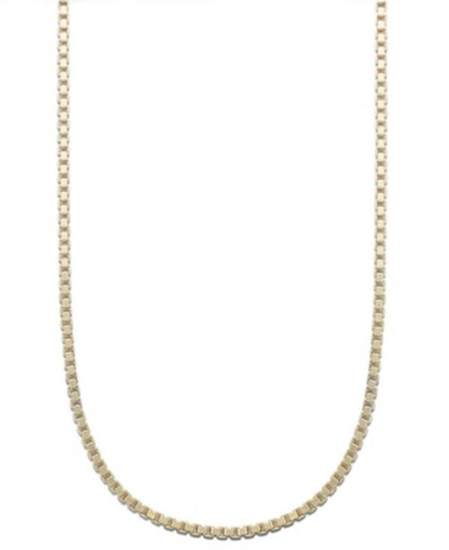 Giani Bernini 18K Gold Over Sterling Silver Necklace, 24 Box Chain" - Glamourous Grace