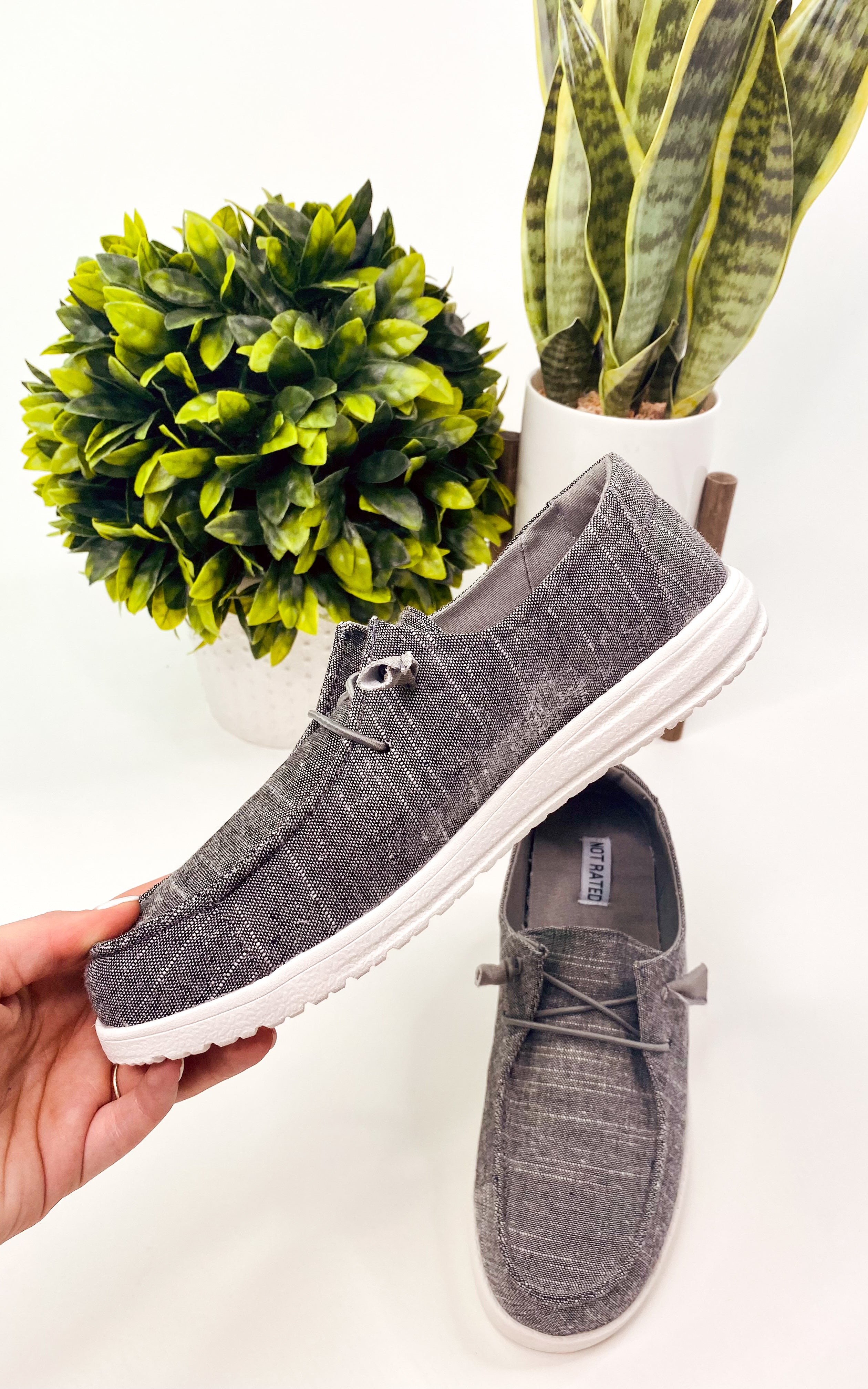 Maco Sneaker in Charcoal - Glamourous Grace