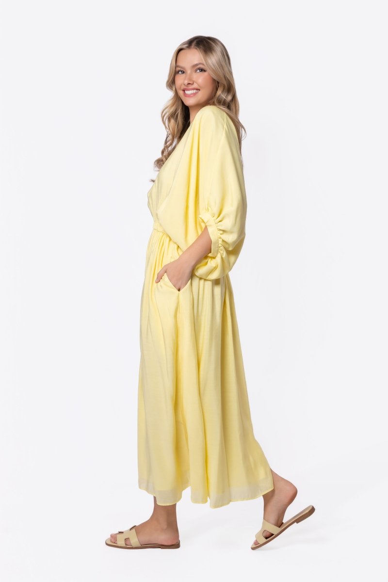 Madilyn Dress (Light Yellow) - Glamourous Grace