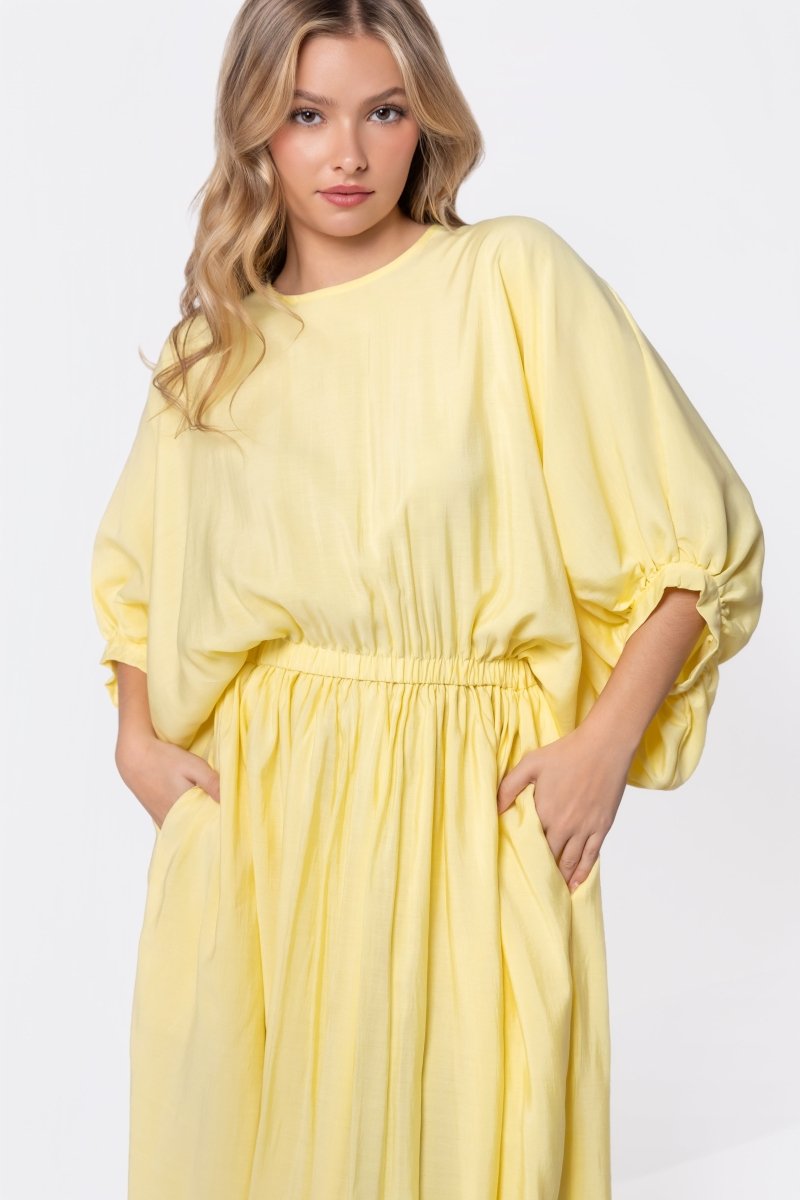 Madilyn Dress (Light Yellow) - Glamourous Grace