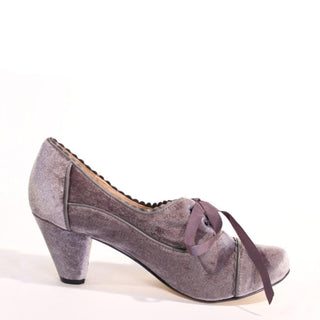 Pair of Chelsea Crew Madison Velvet Retro Heels featuring a stylish velvet finish and classic retro-inspired design.