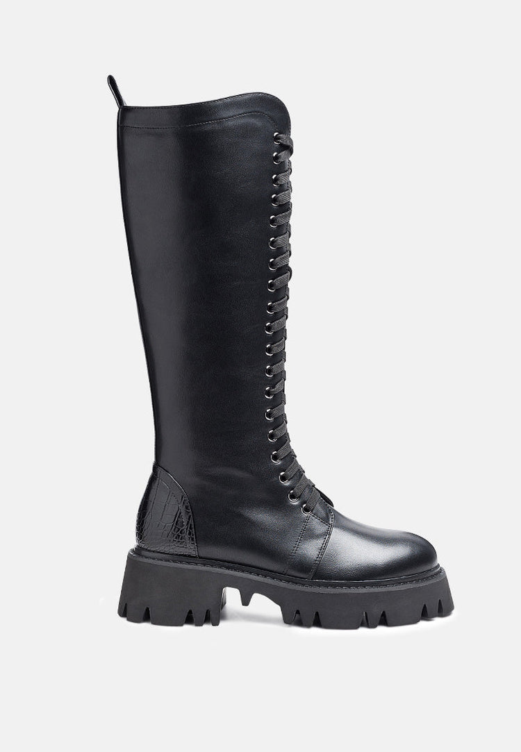 Mad Mood Chunky Lace-Up Ankle Boot - Glamourous Grace