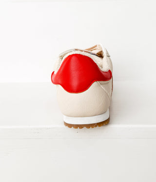 Madrid Sneaker in Beige/Red - Glamourous Grace