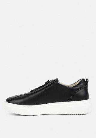 Magull Solid Lace Up Leather Sneakers