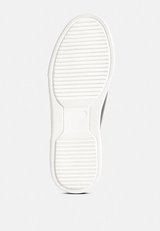 Magull Solid Lace Up Leather Sneakers