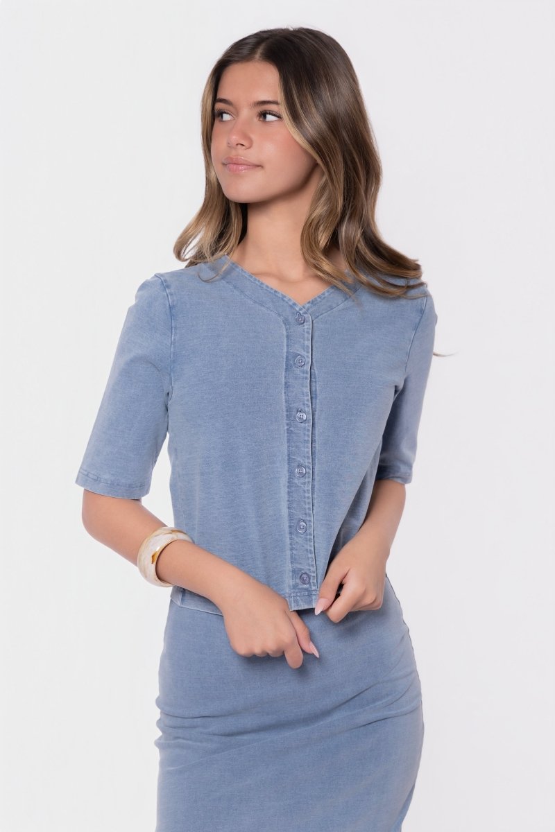 Maisy Top (Blue) - Glamourous Grace