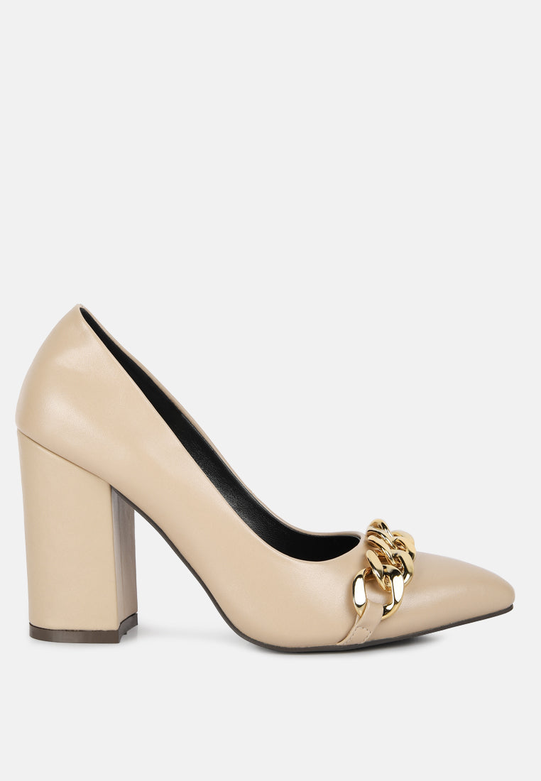 Majesty Block Heel Pumps - Glamourous Grace