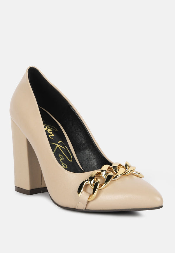 Majesty Block Heel Pumps - Glamourous Grace