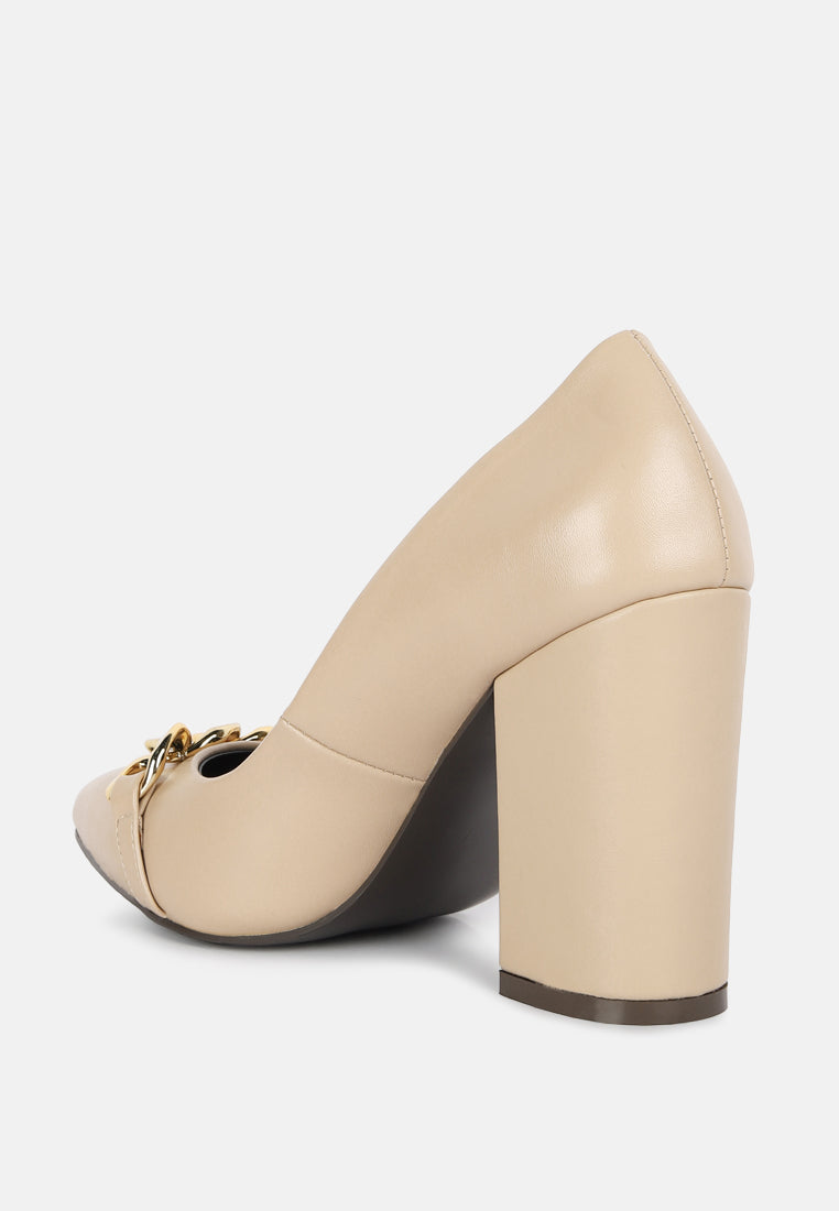 Majesty Block Heel Pumps - Glamourous Grace