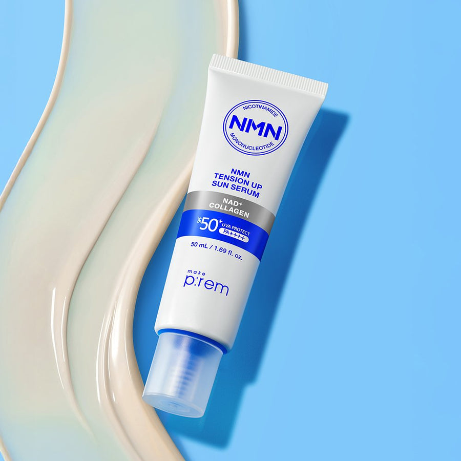make p:rem NMN Tension Up Sun Serum SPF50+ PA++++ 50ml - Glamourous Grace