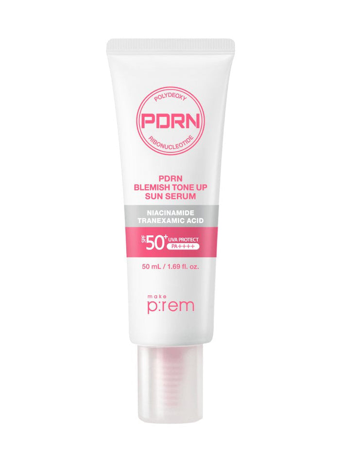 make p:rem PDRN Blemish Tone Up Sun Serum SPF50+ PA++++ 50ml - Glamourous Grace