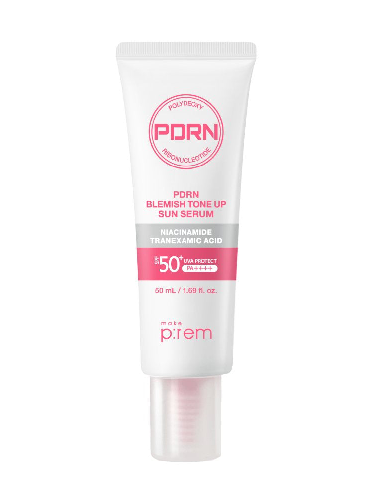 make p:rem PDRN Blemish Tone Up Sun Serum SPF50+ PA++++ 50ml - Glamourous Grace