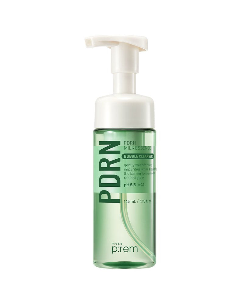 make p:rem PDRN Milk Essence Bubble Cleanser 145ml - Glamourous Grace
