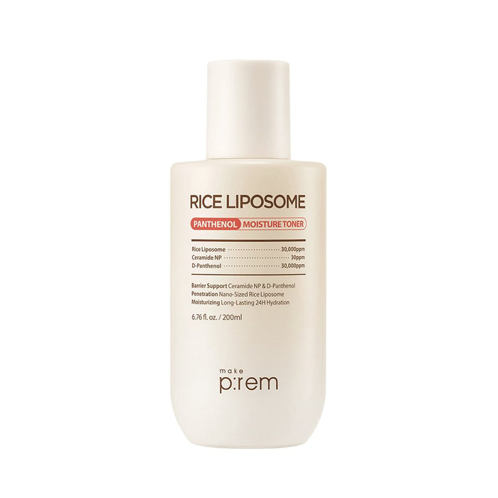 make p:rem Rice Liposome Panthenol Moisture Toner 200ml - Glamourous Grace