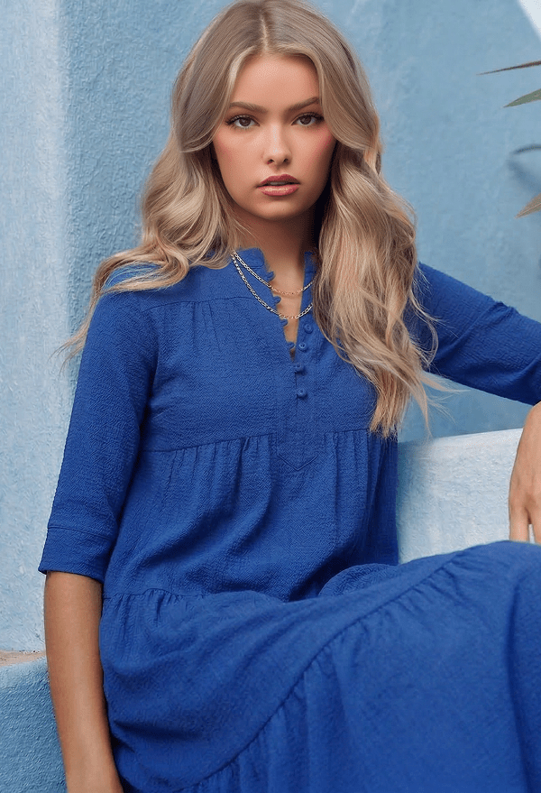 Mali Dress 38" (Royal Blue)