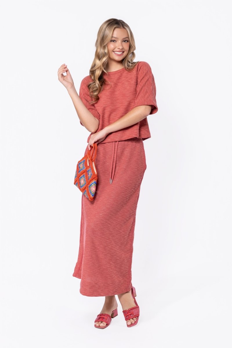 Malia Skirt (Rust) - Glamourous Grace