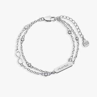 Mama Infinity Chain Double Strand Bracelet