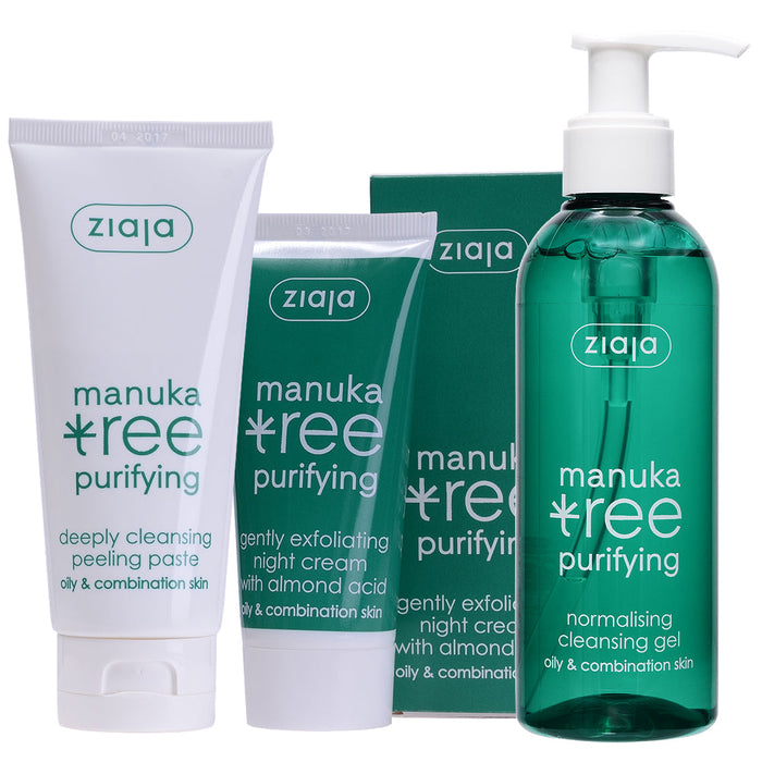 Manuka Tree Bundle: Night Cream, Cleansing Gel & Cleansing Peeling Paste - Glamourous Grace