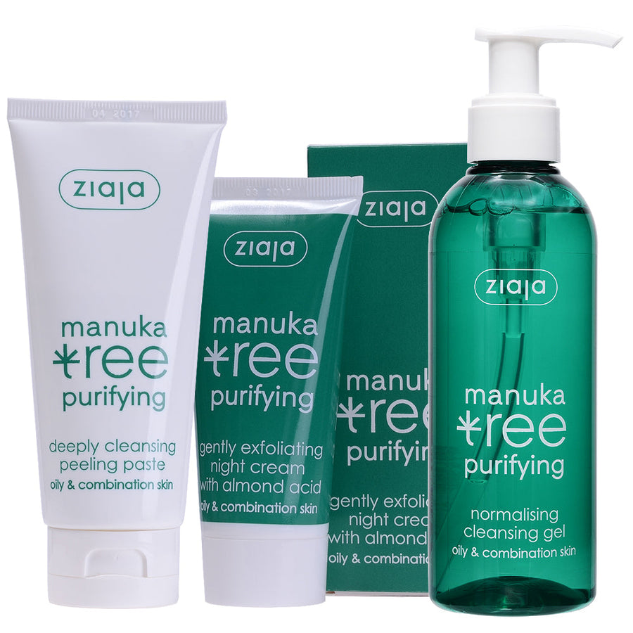 Manuka Tree Bundle: Night Cream, Cleansing Gel & Cleansing Peeling Paste - Glamourous Grace