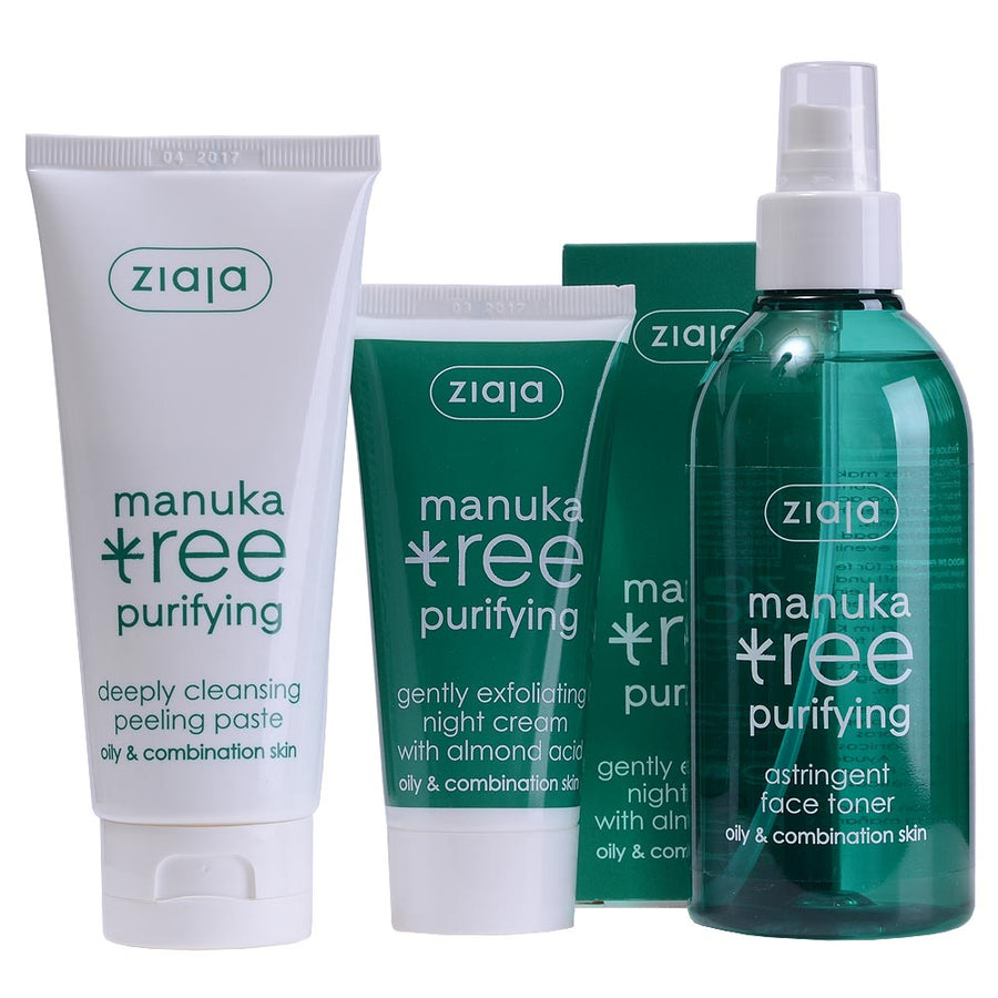 Manuka Tree Bundle: Night Cream, Face Toner & Cleansing Peeling Paste - Glamourous Grace