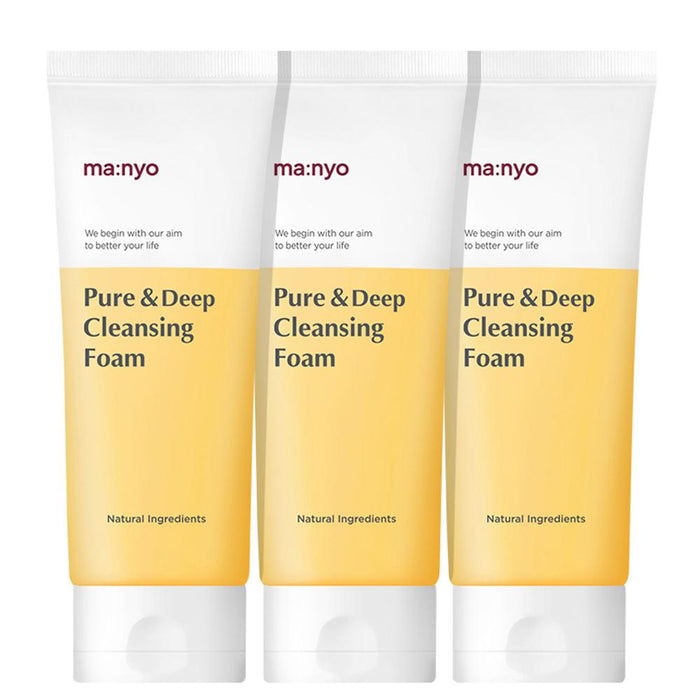 MANYO FACTORY Pure & Deep Cleansing Foam 100ml X 3ea - Glamourous Grace