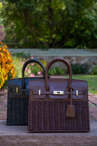 Margo Wicker Handbag- Solid Colors - Glamourous Grace