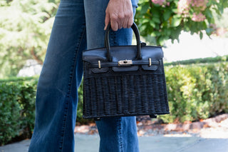 Margo Wicker Handbag- Solid Colors - Glamourous Grace