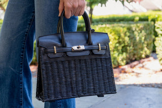 Margo Wicker Handbag- Solid Colors - Glamourous Grace