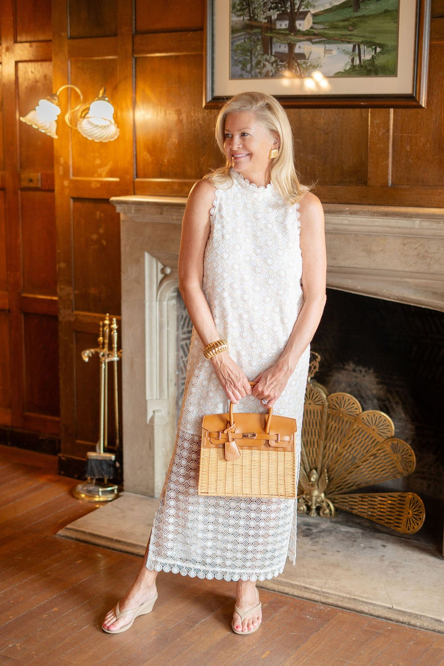 Margo Camel -  Wicker Handbag - Glamourous Grace