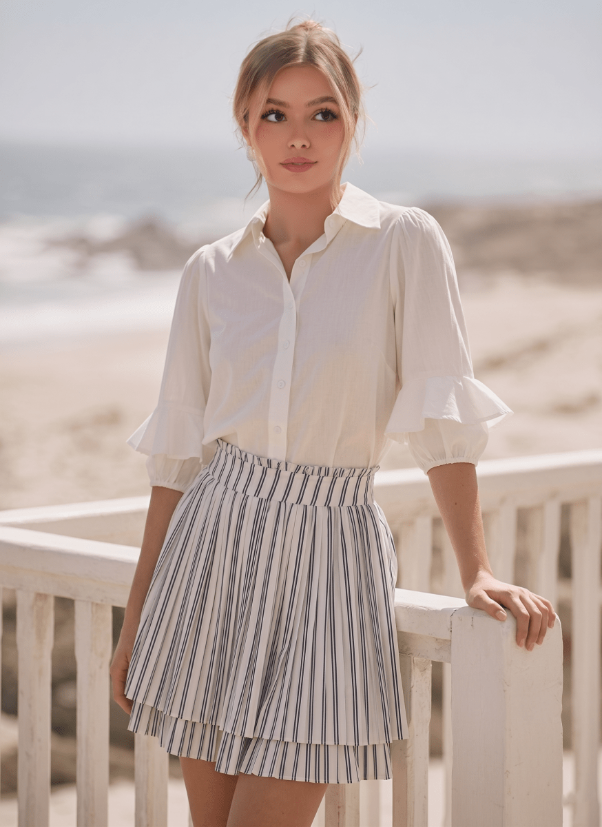 Maria Skirt (White/Black) - Glamourous Grace