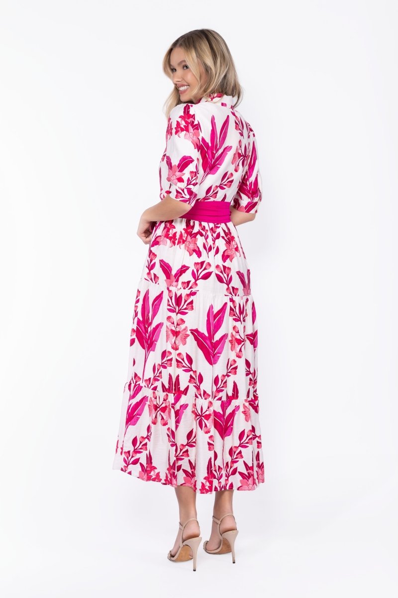 Marie Dress (White/Pink) - Glamourous Grace