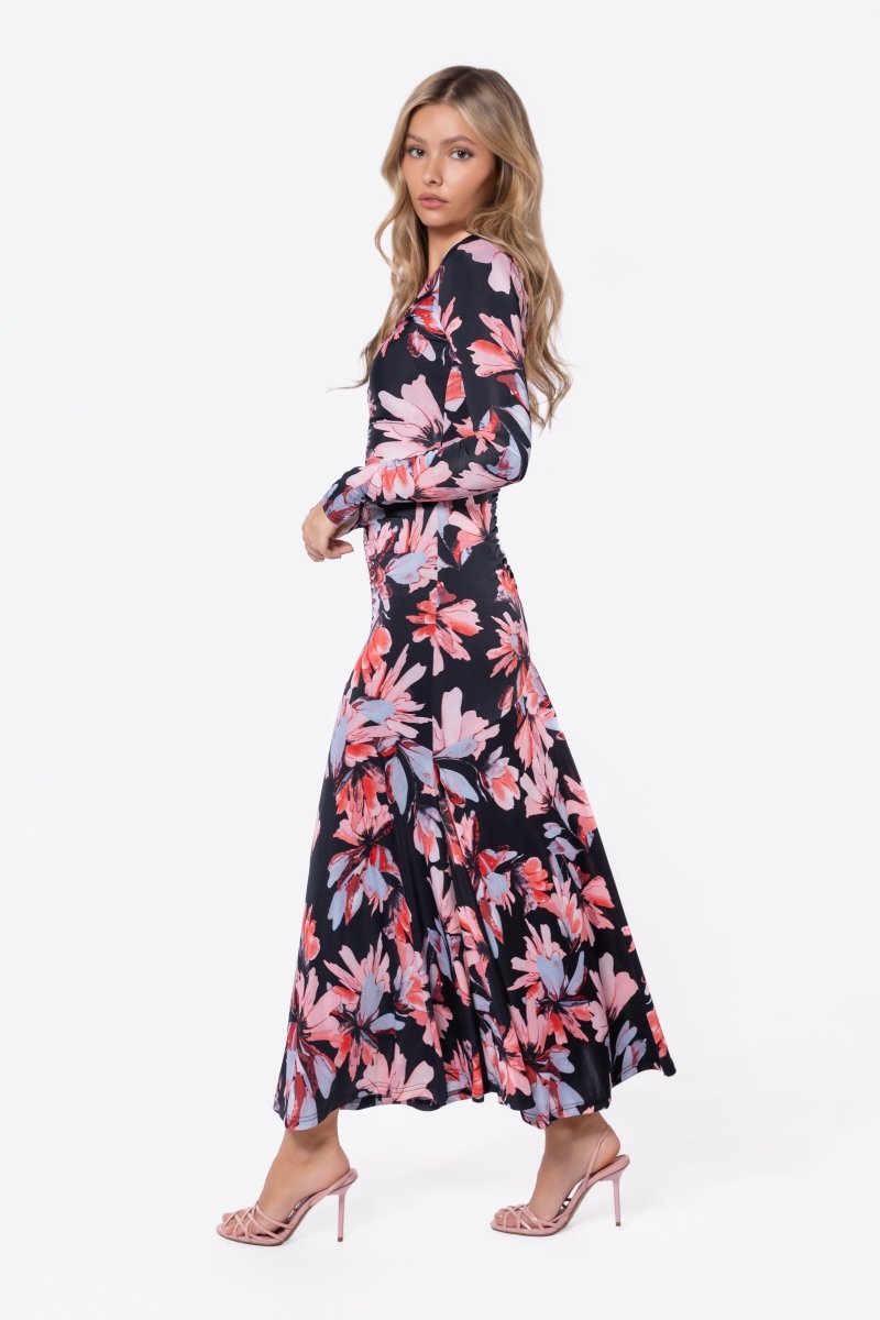 Mariella Dress (Black Coral) - Glamourous Grace