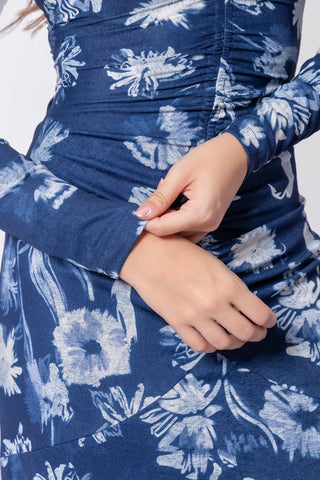 Mariella Dress (Blue Flower)