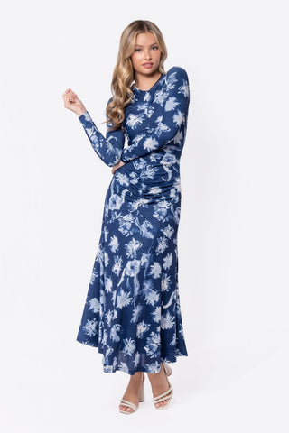 Mariella Dress (Blue Flower)