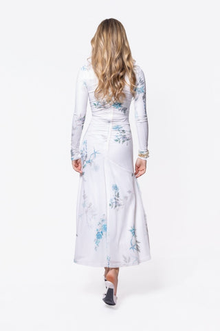 Mariella Dress (White/Green)
