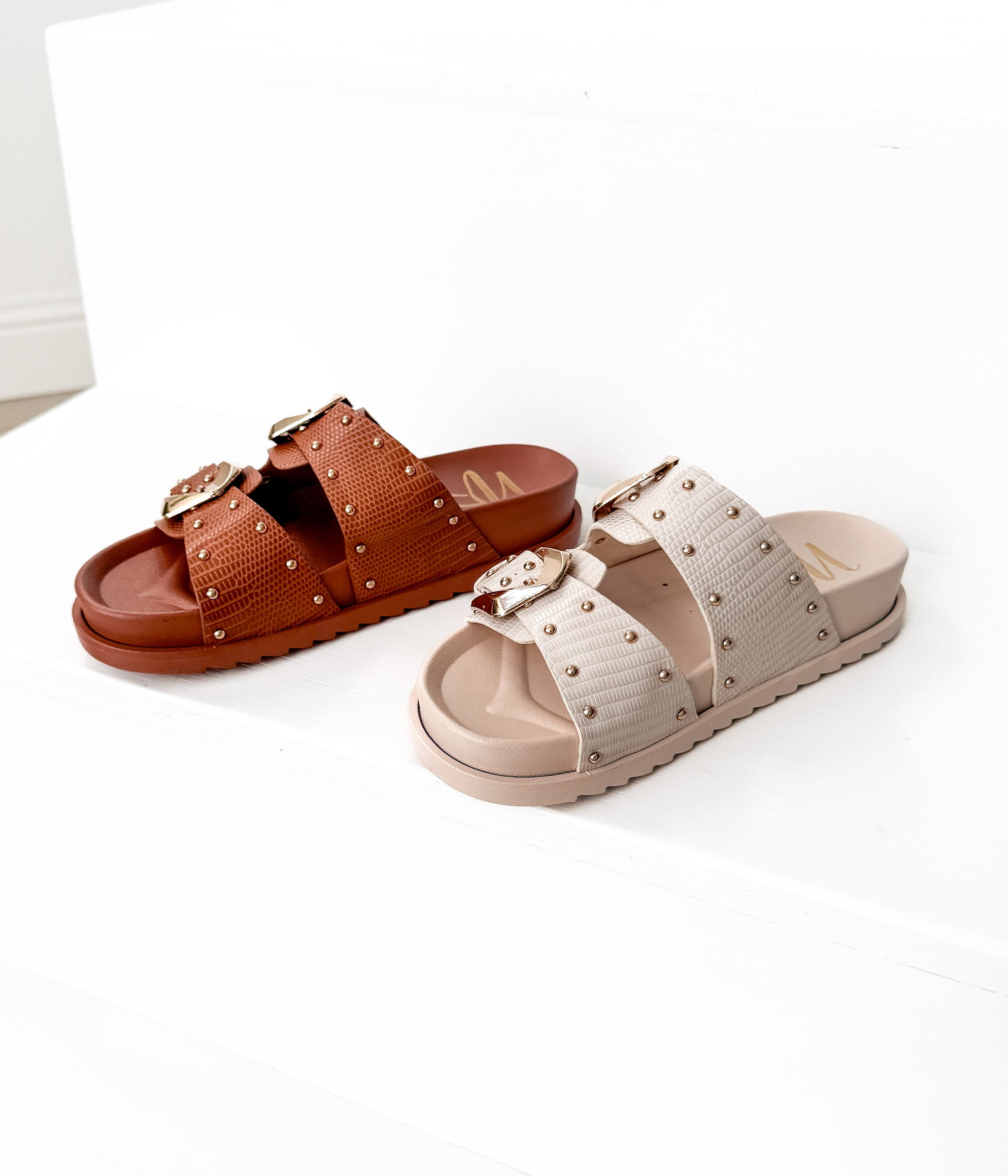 Marigold Sandal in Cognac - Glamourous Grace