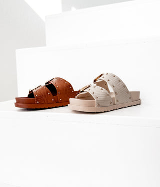 Marigold Sandal in Cognac - Glamourous Grace