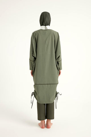 Khaki Modest Full Coverage Swimsuit – Islamic Burkini Set | M2521-1