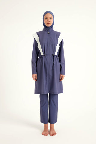 Marina Full Coverage Modest Swimsuit in Indigo - M2526-2