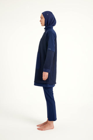 Navy Full Coverage Modest Swimwear Burkini Set M2534-2 - Glamourous Grace