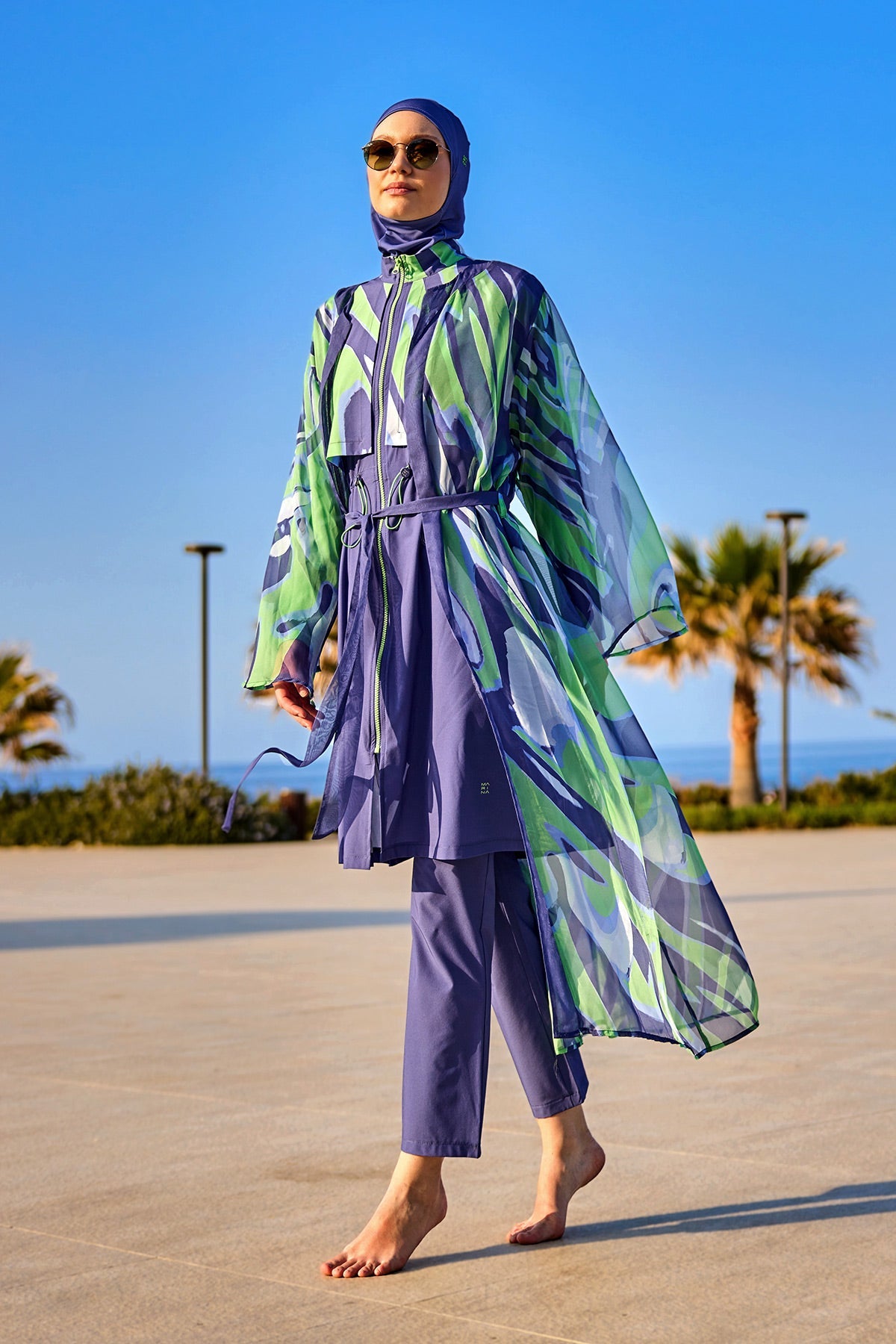 Marina Colorful Patterned Silky Kimono - P2504 - Glamourous Grace
