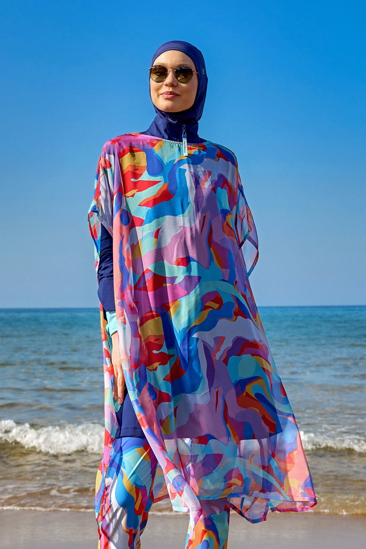 Marina Multicolor Printed Oversize Pareo - P2505 - Glamourous Grace