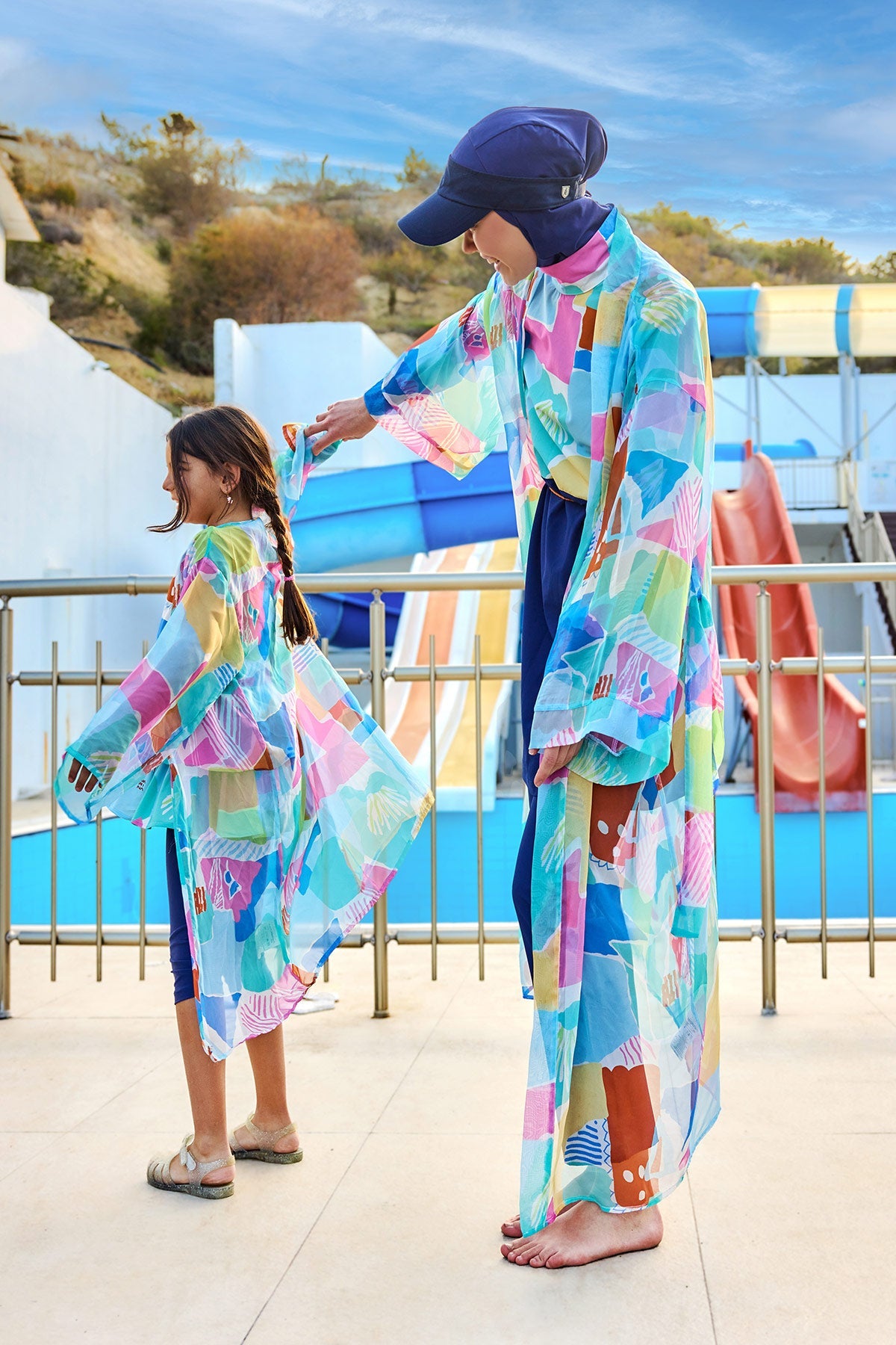 Silky Modest Full Coverage Kimono – Lightweight Elegant Beach Cover P2506 - Glamourous Grace