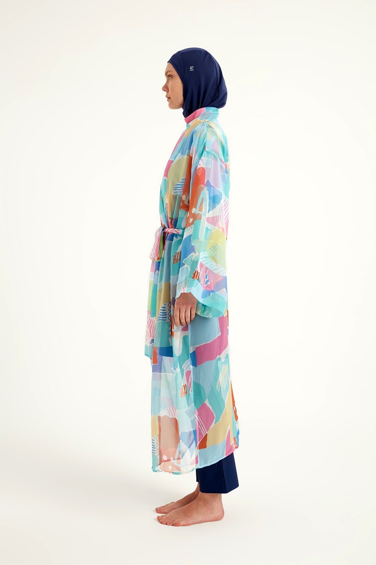 Silky Modest Full Coverage Kimono – Lightweight Elegant Beach Cover P2506 - Glamourous Grace