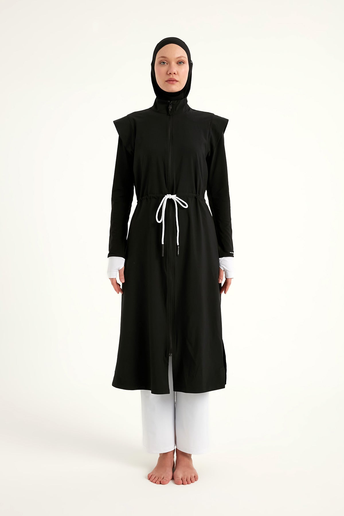 Black Full Coverage Islamic Swimwear Burkini Set M2501-2 - Glamourous Grace